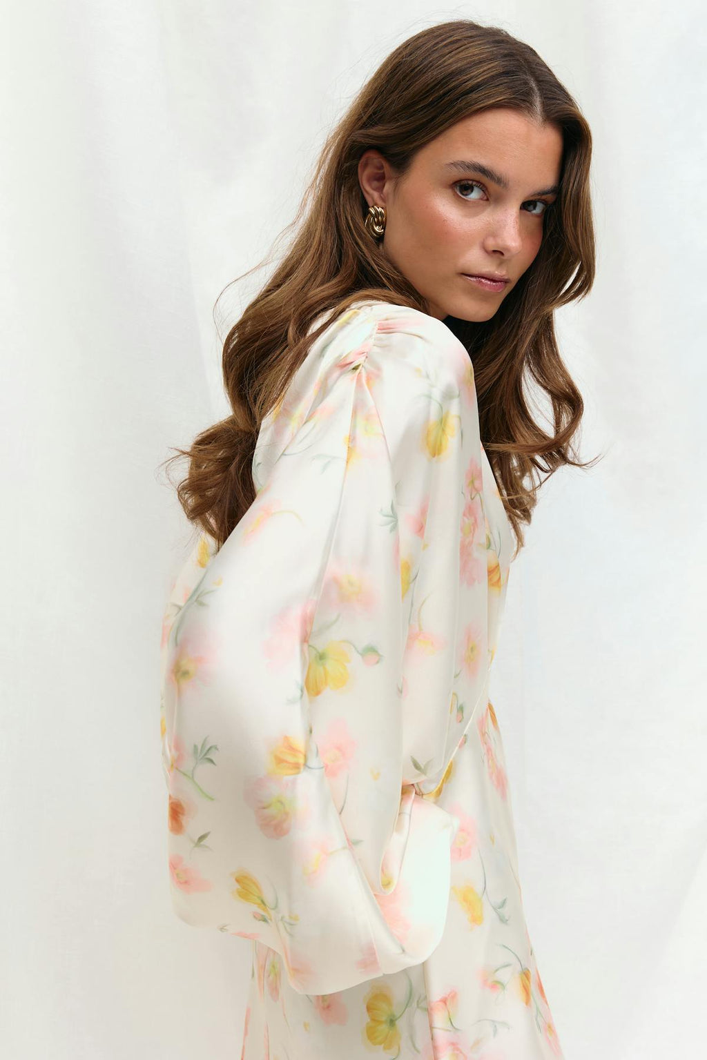 satin midaxi dress