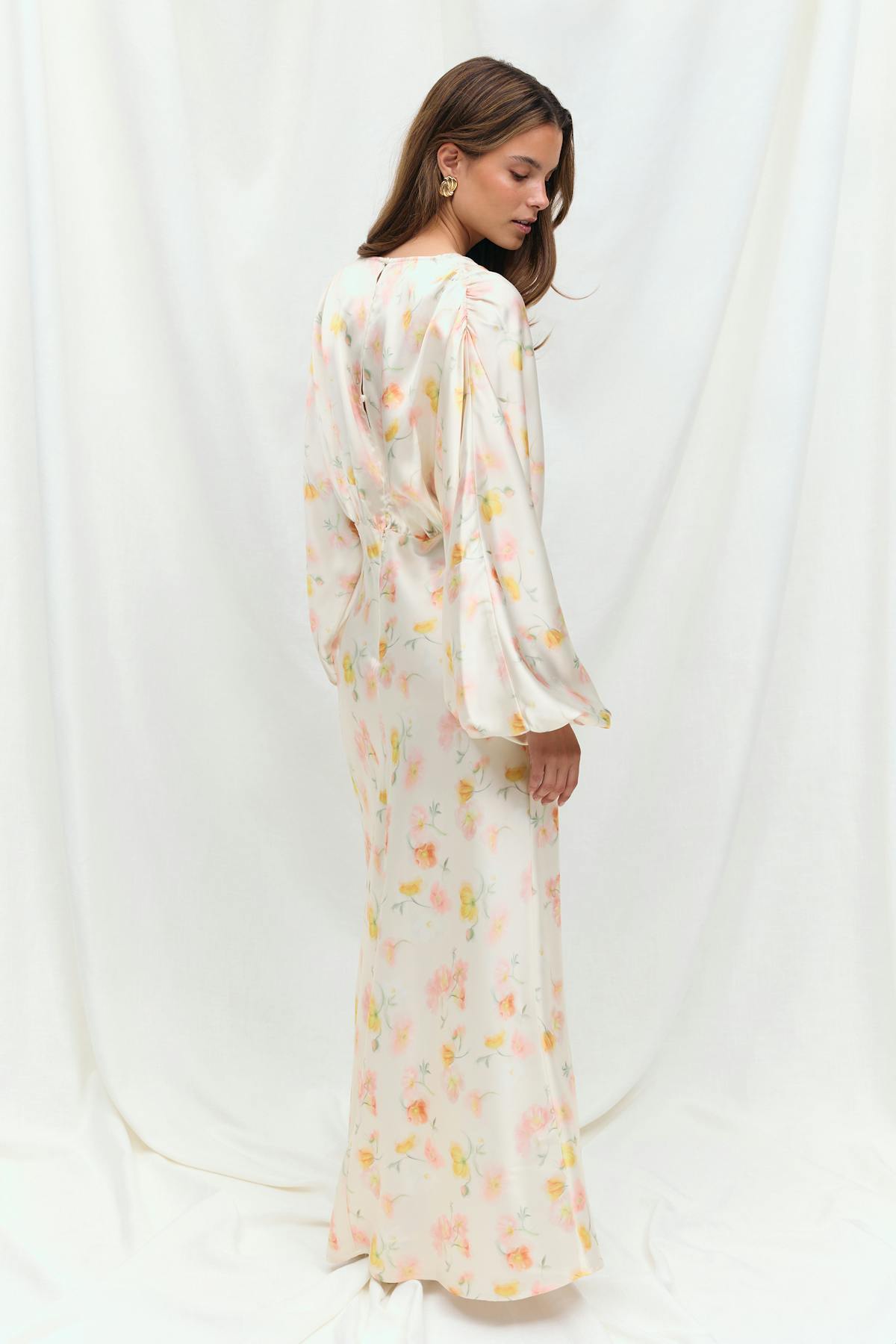 satin midaxi dress