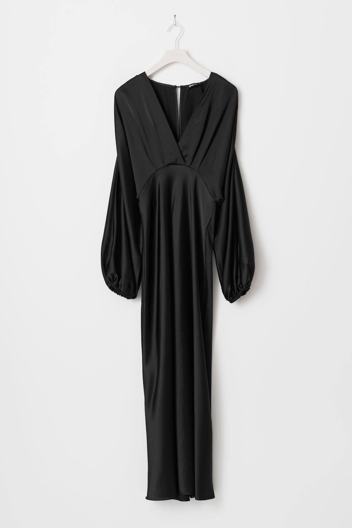 satin midaxi dress