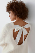 Knitted bow sweater