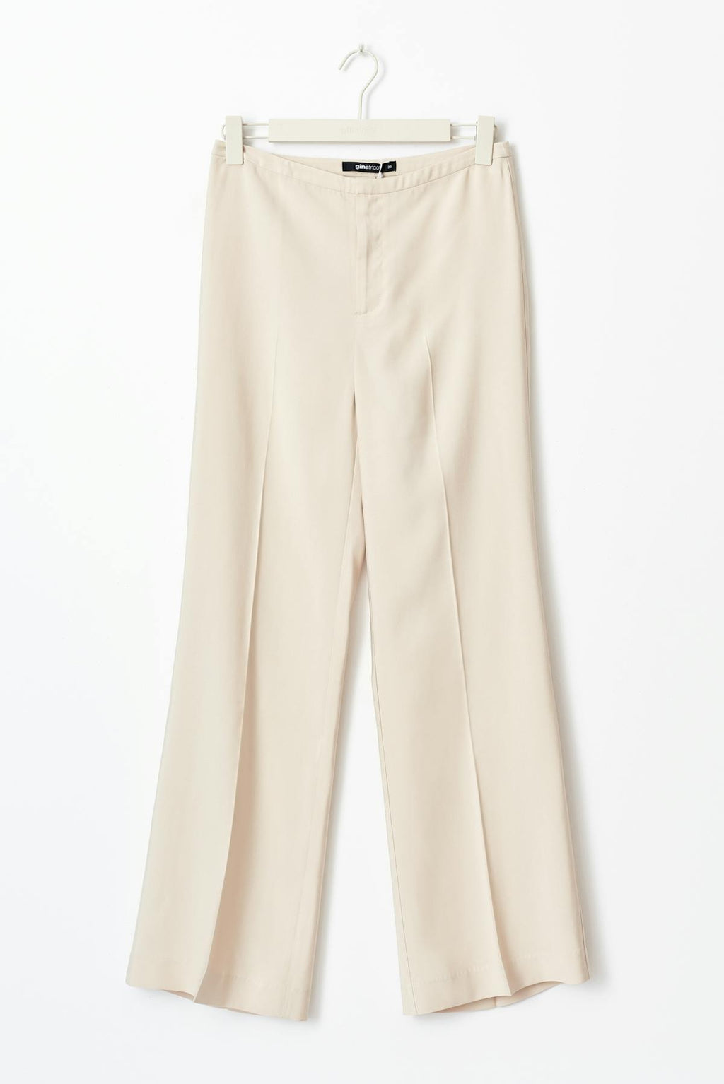 Straight viscose trousers