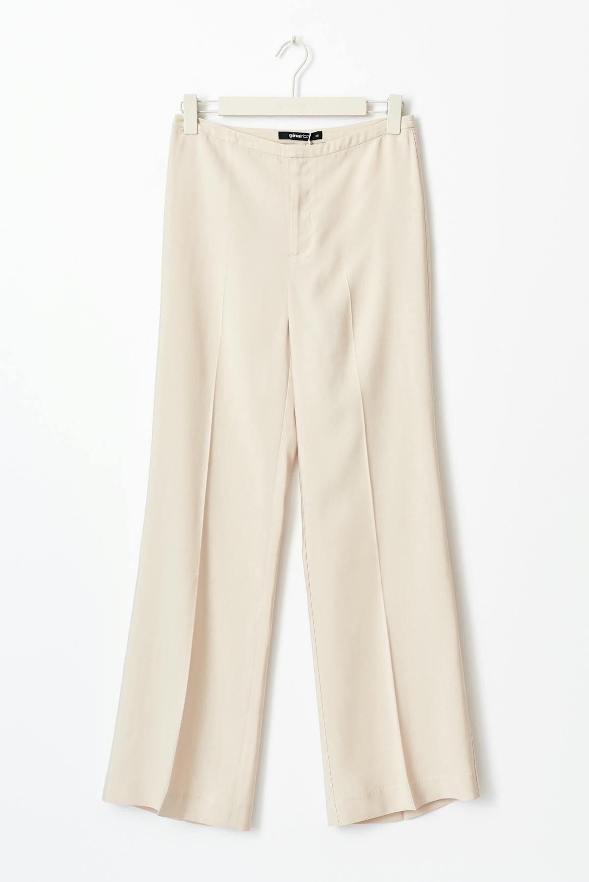 Straight viscose trousers