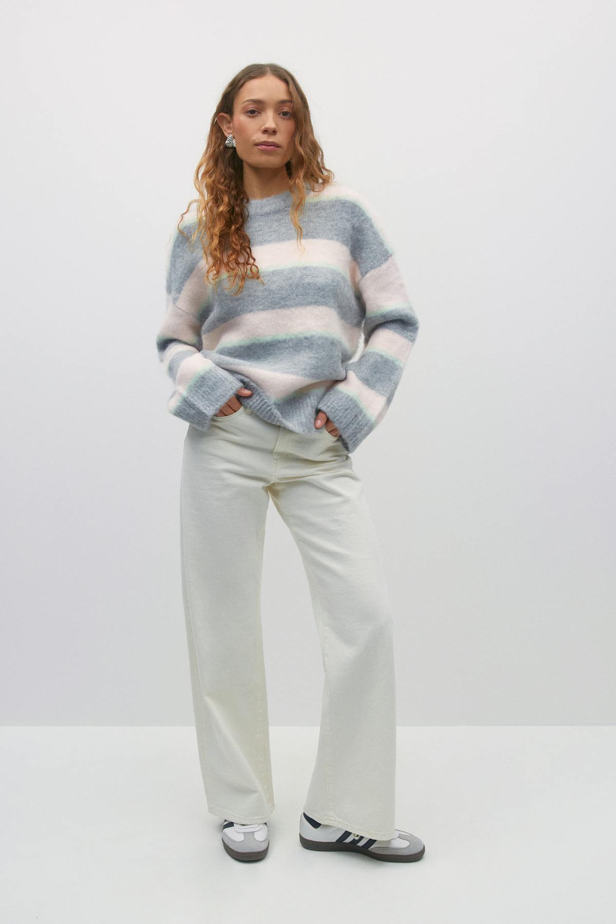Stripe knit sweater