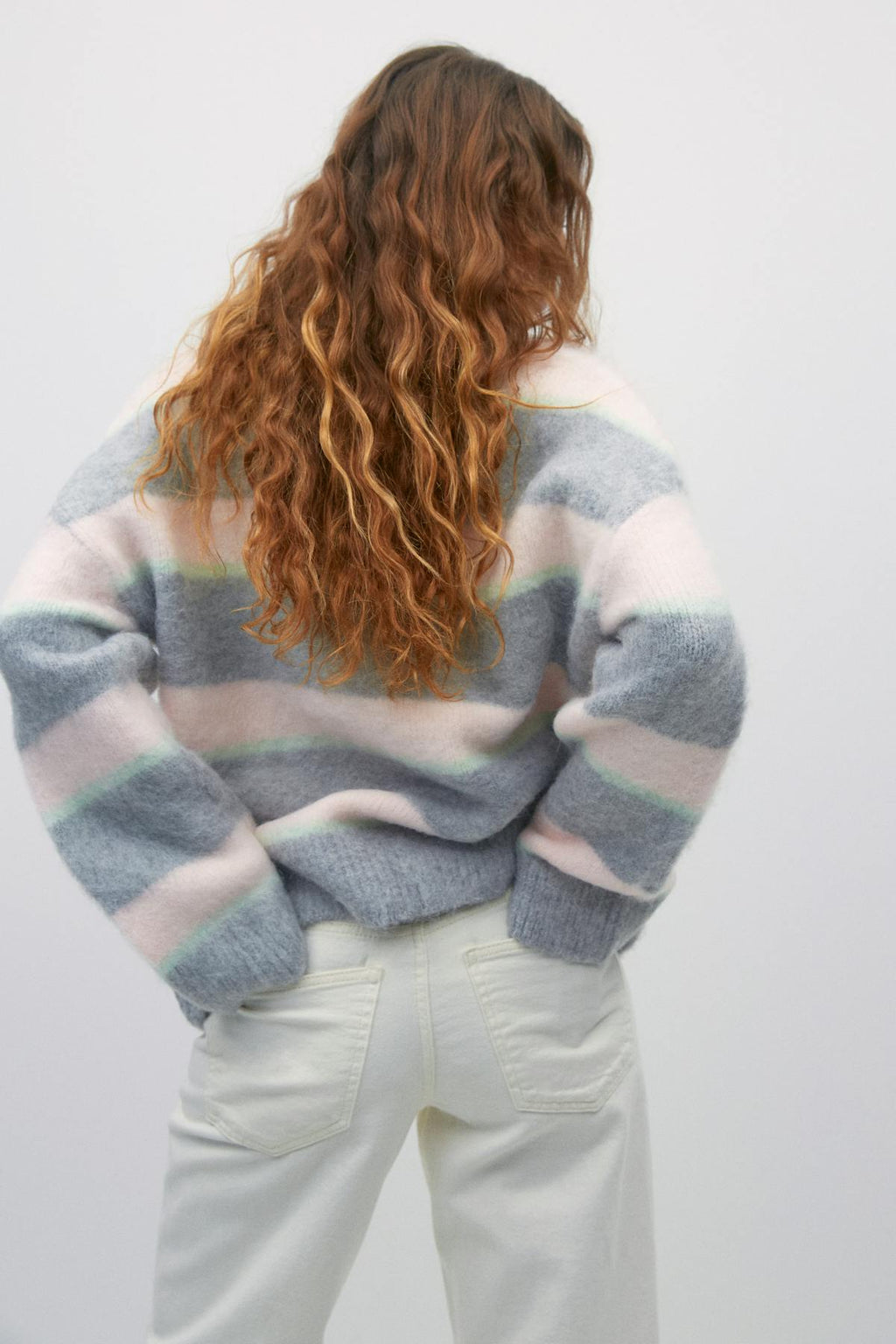 Stripe knit sweater