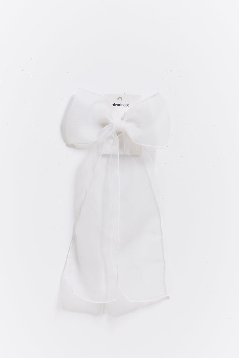 Organza bow hair clip