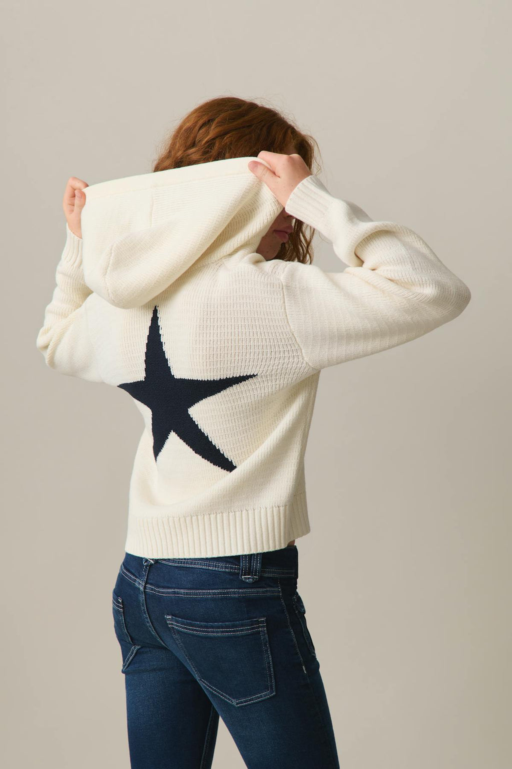 knitted hoodie