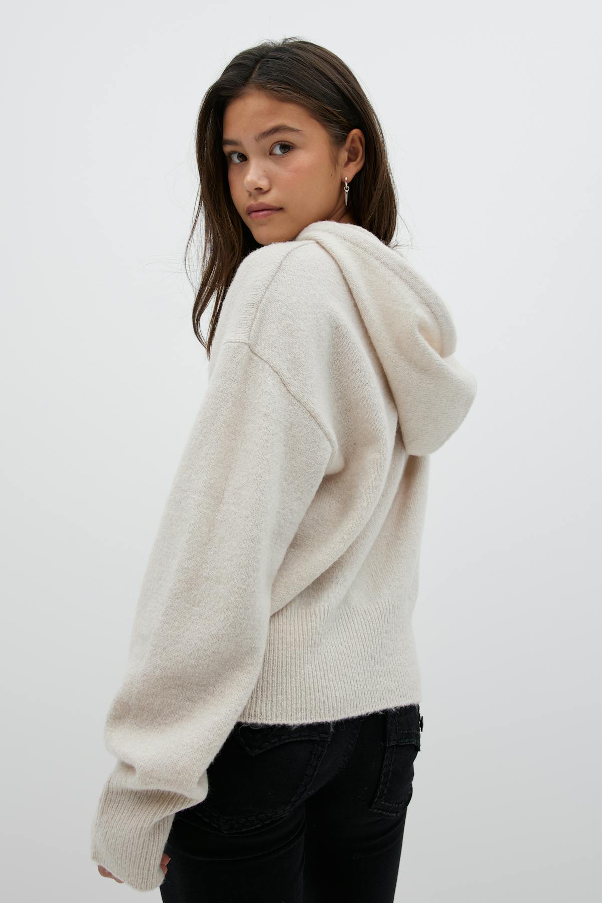 y soft knitted hoodie