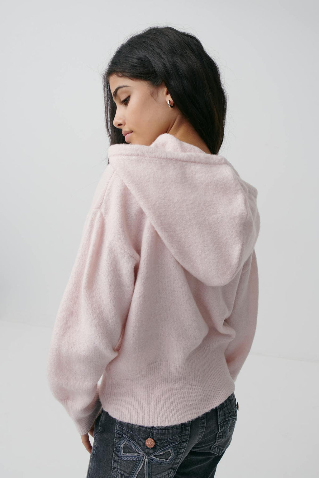 y soft knitted hoodie