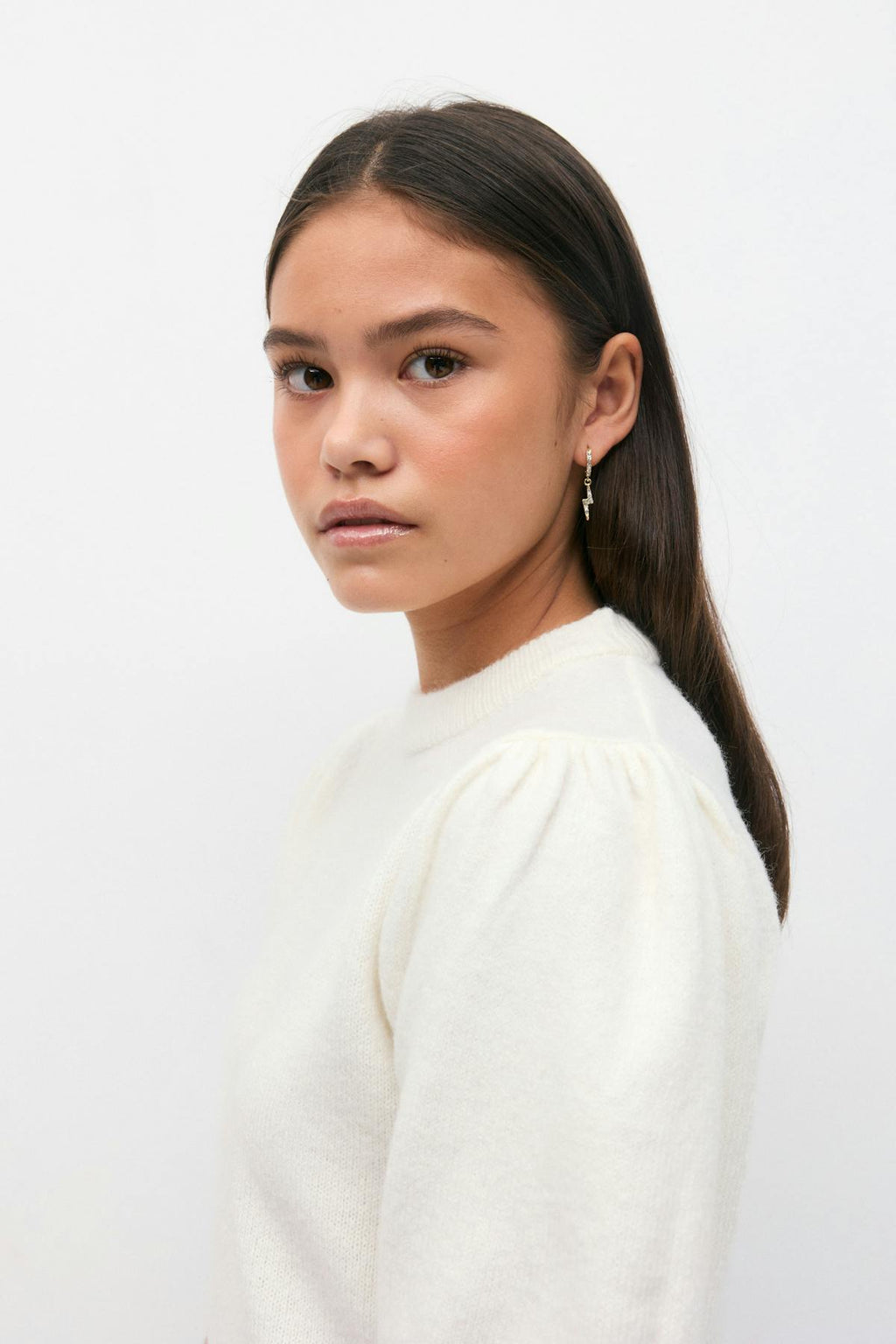 Y kn cropped sleeve top