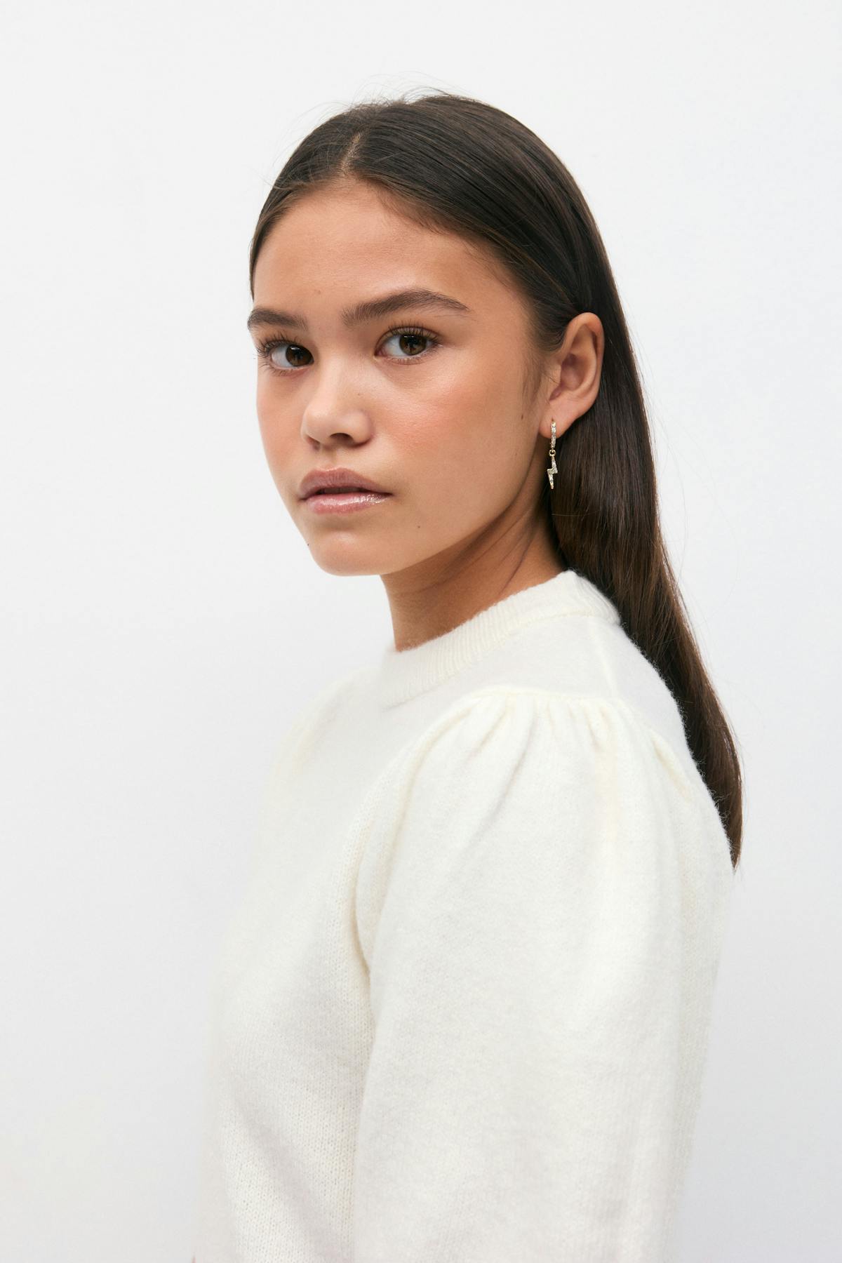 Y kn cropped sleeve top