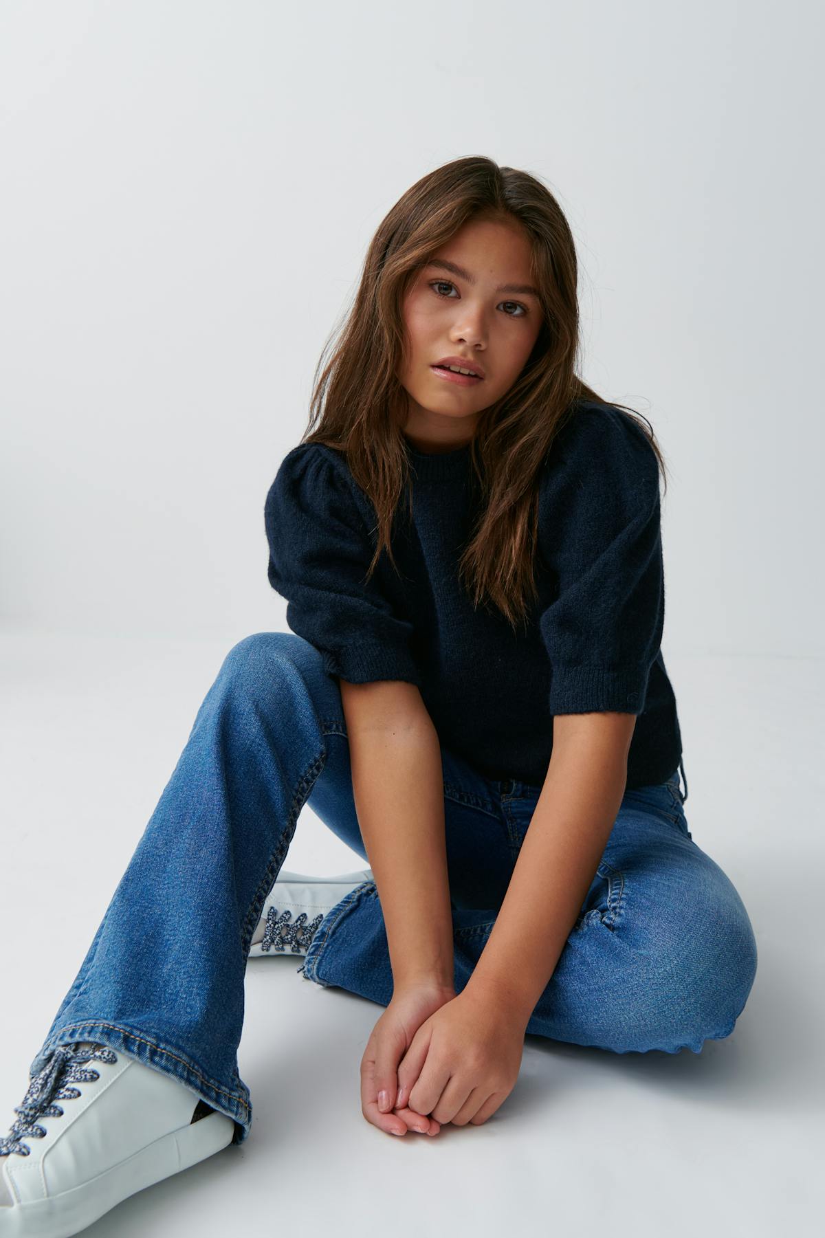 Y kn cropped sleeve top