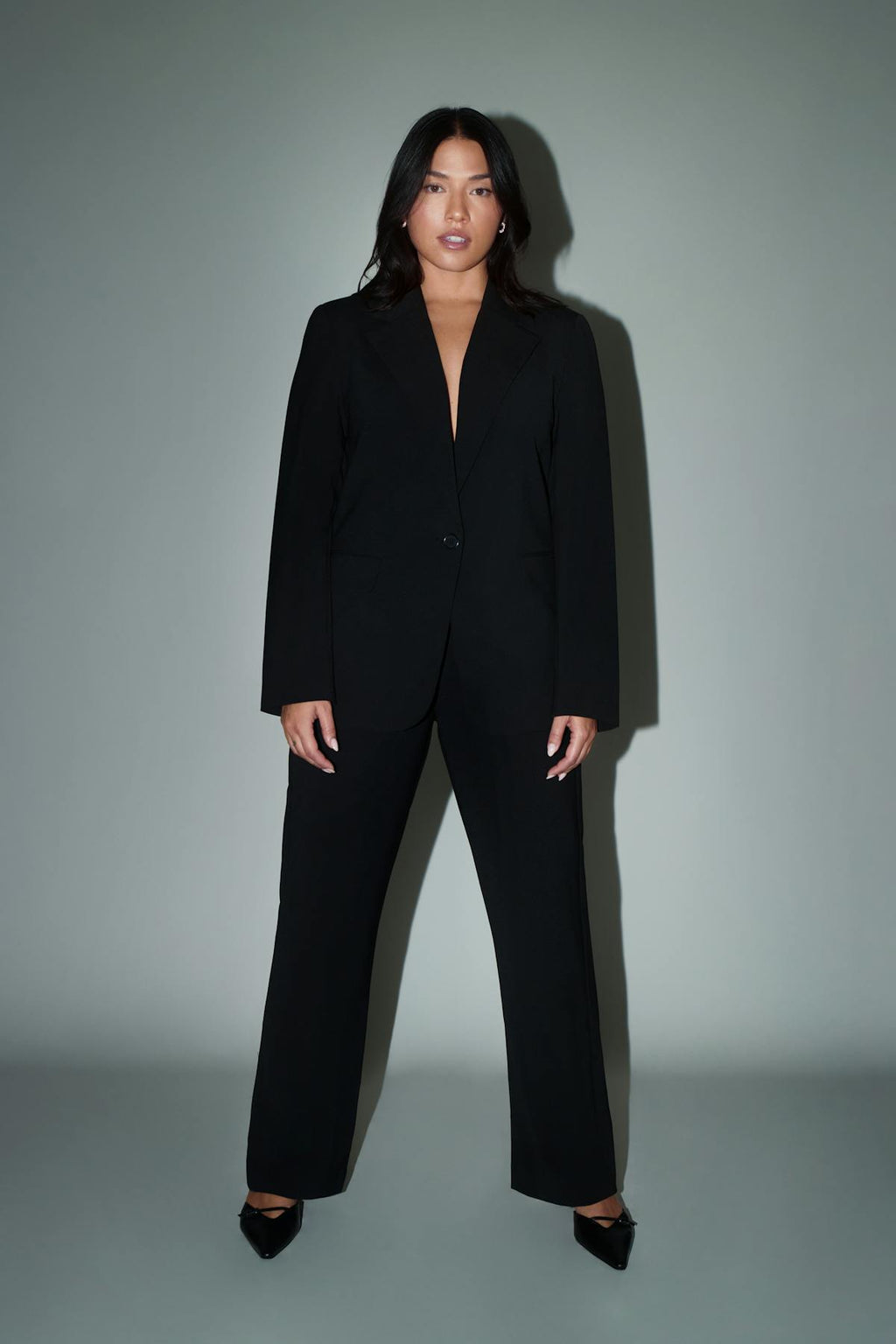 Straight regular blazer