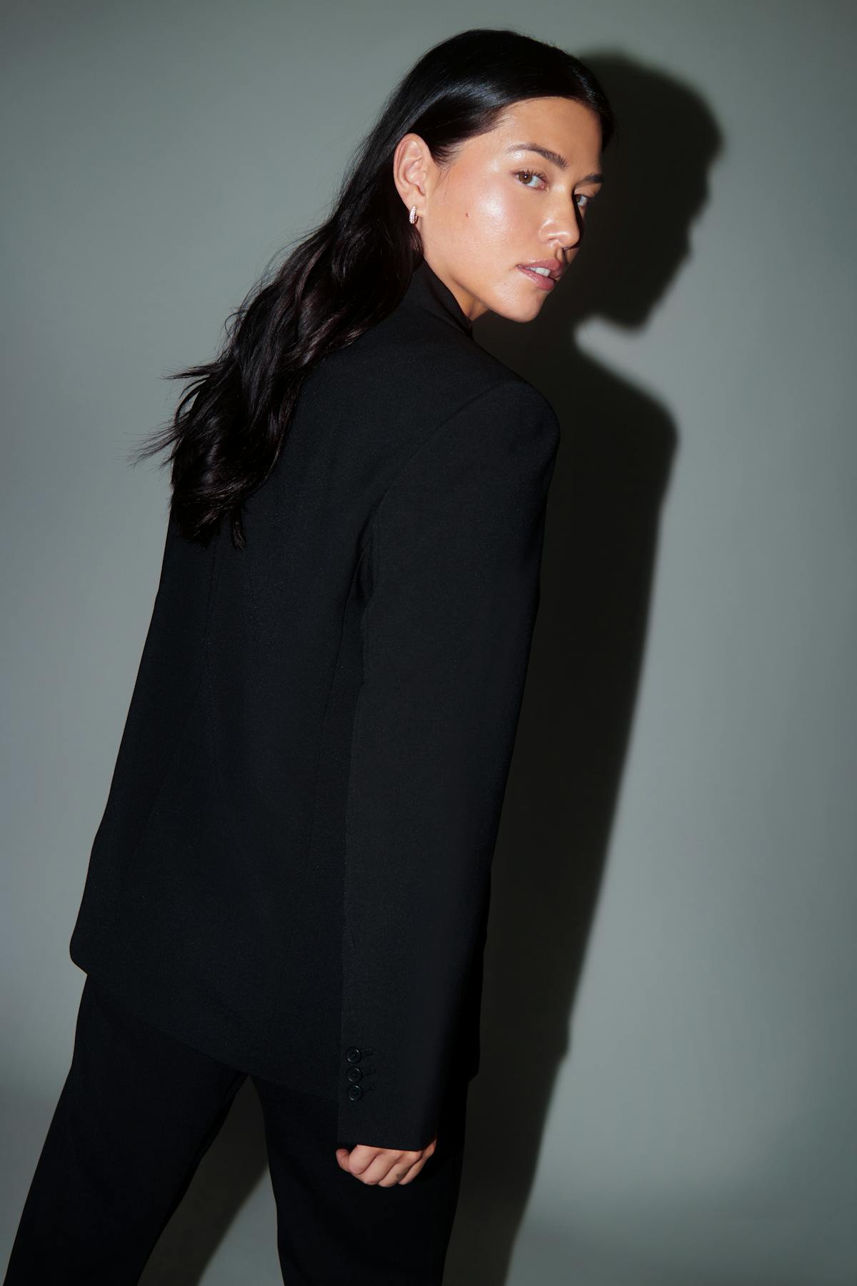 Straight regular blazer