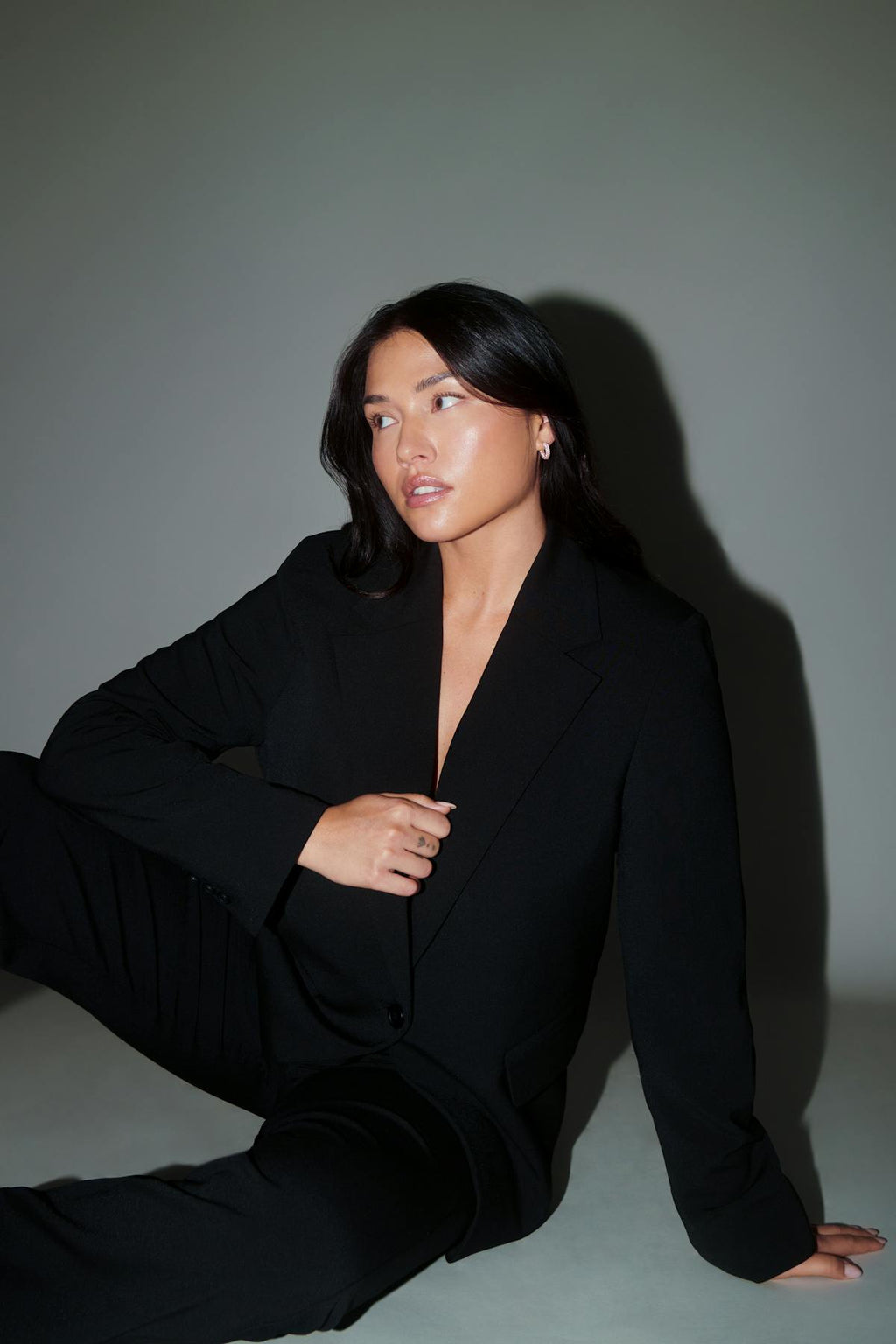 Straight regular blazer