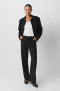Straight regular trousers
