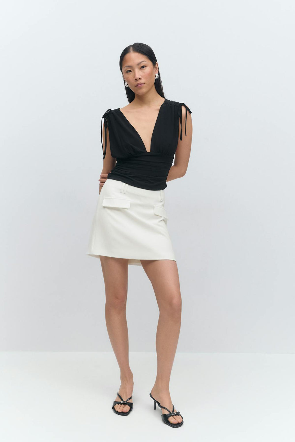 Tailored mini skirt