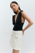 Tailored mini skirt