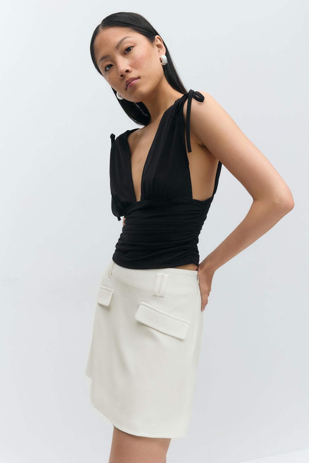 Tailored mini skirt
