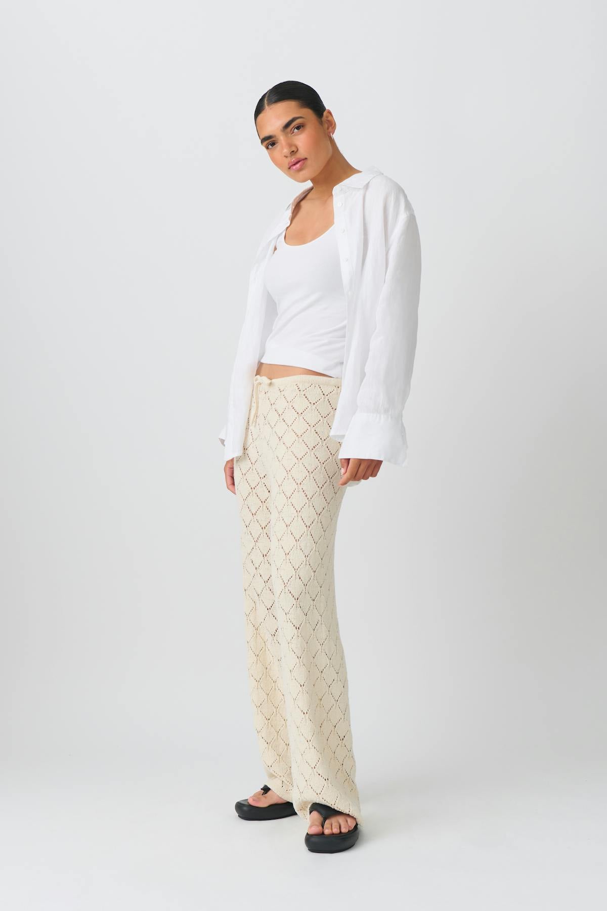 knitted crochet trousers