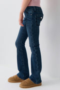 Low boot embroidery jeans