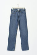 Mid straight petite jeans