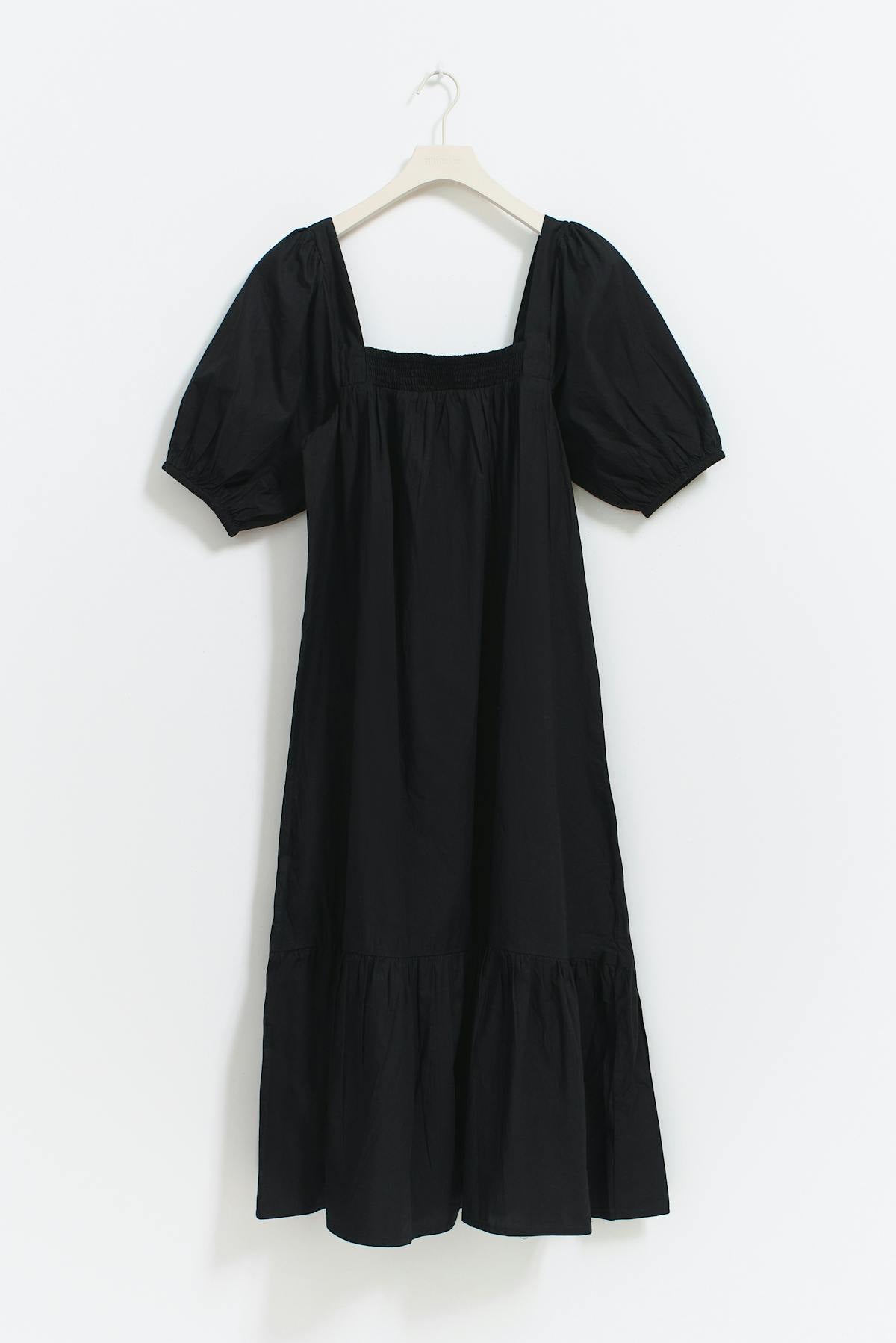 Puff sleeve midi dress