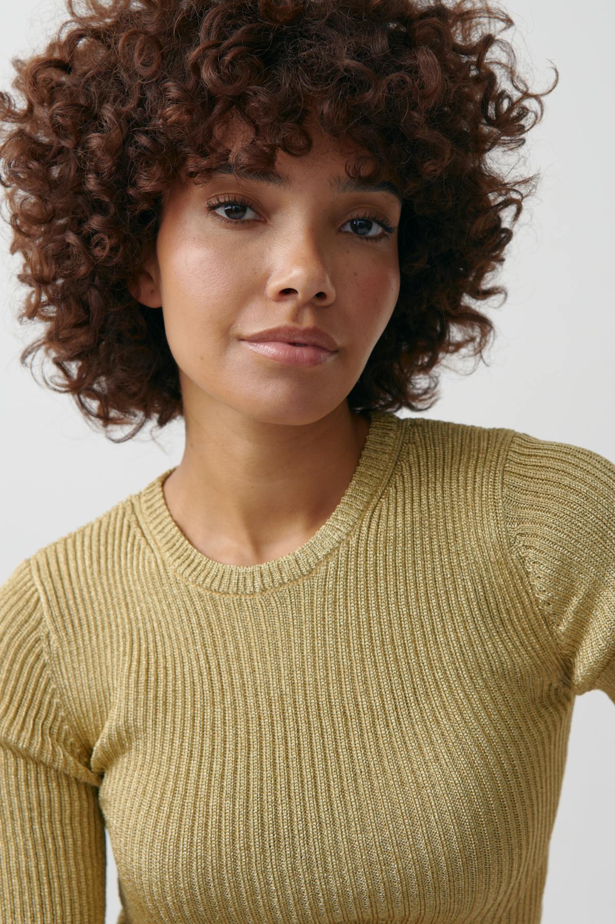 Metallic knitted tee