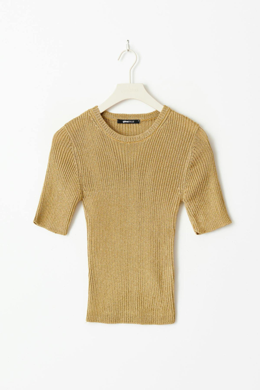 Metallic knitted tee