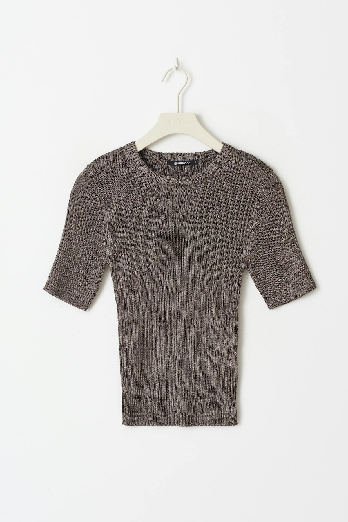 Metallic knitted tee