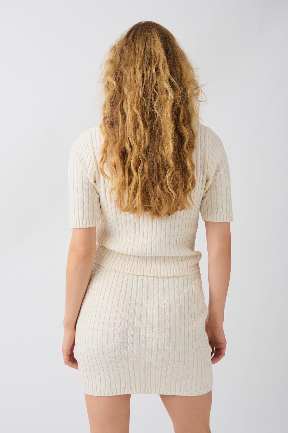 Knitted cable skirt