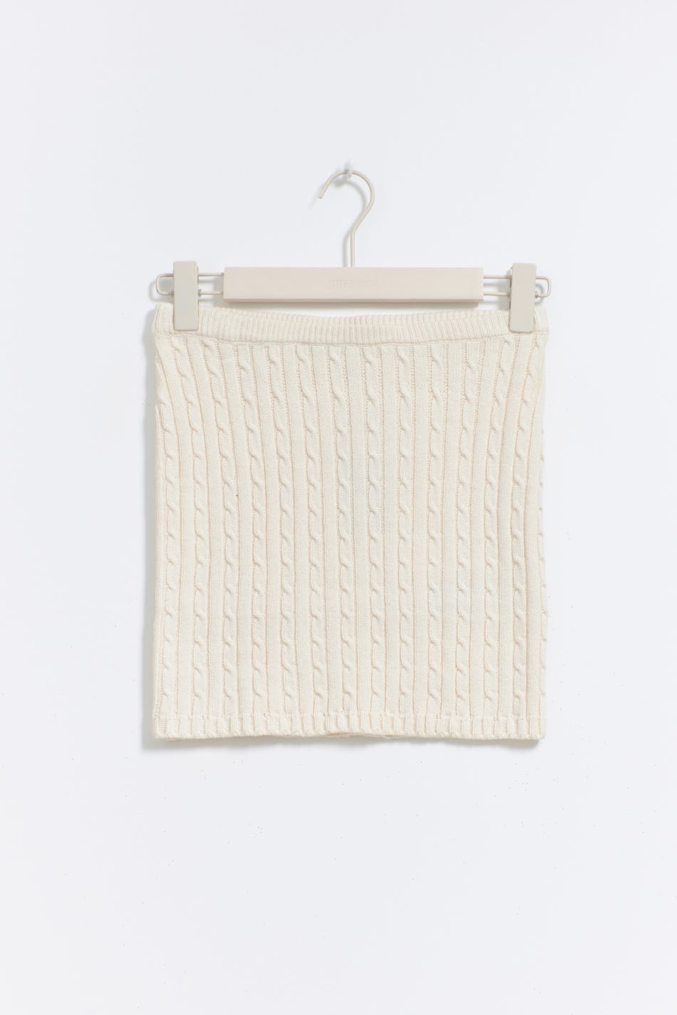 Knitted cable skirt