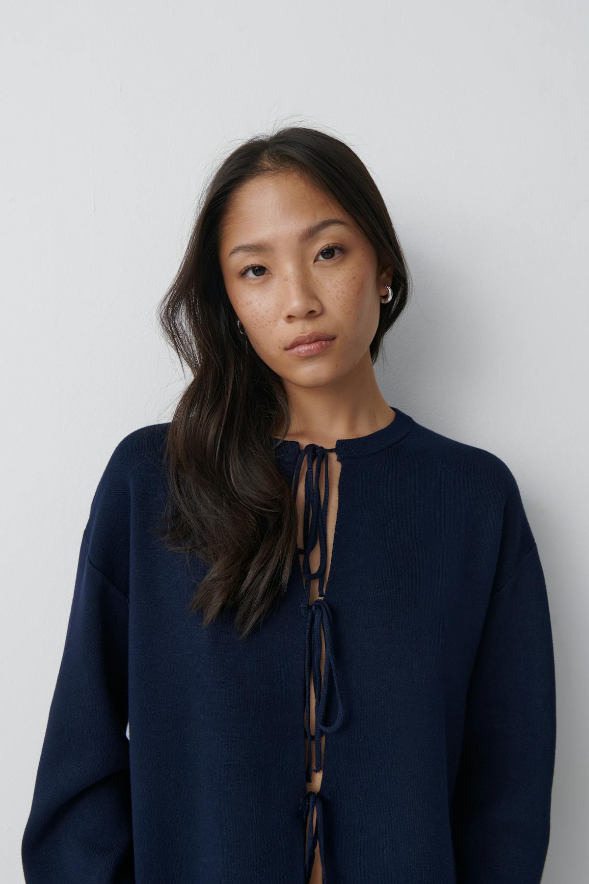 knitted tie cardigan