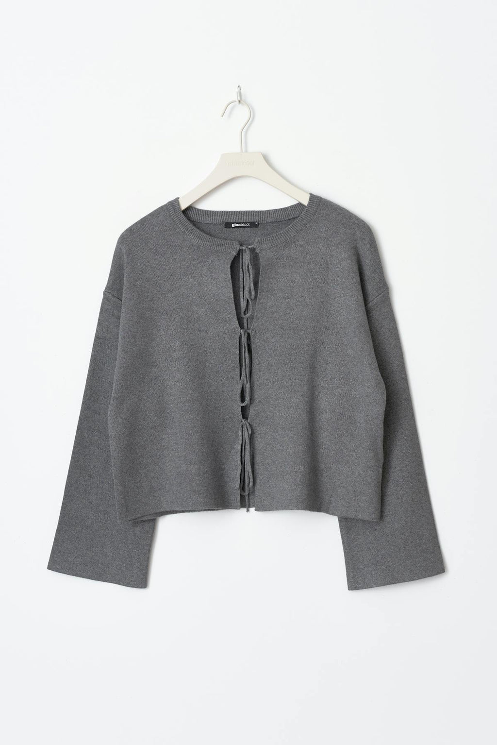 knitted tie cardigan