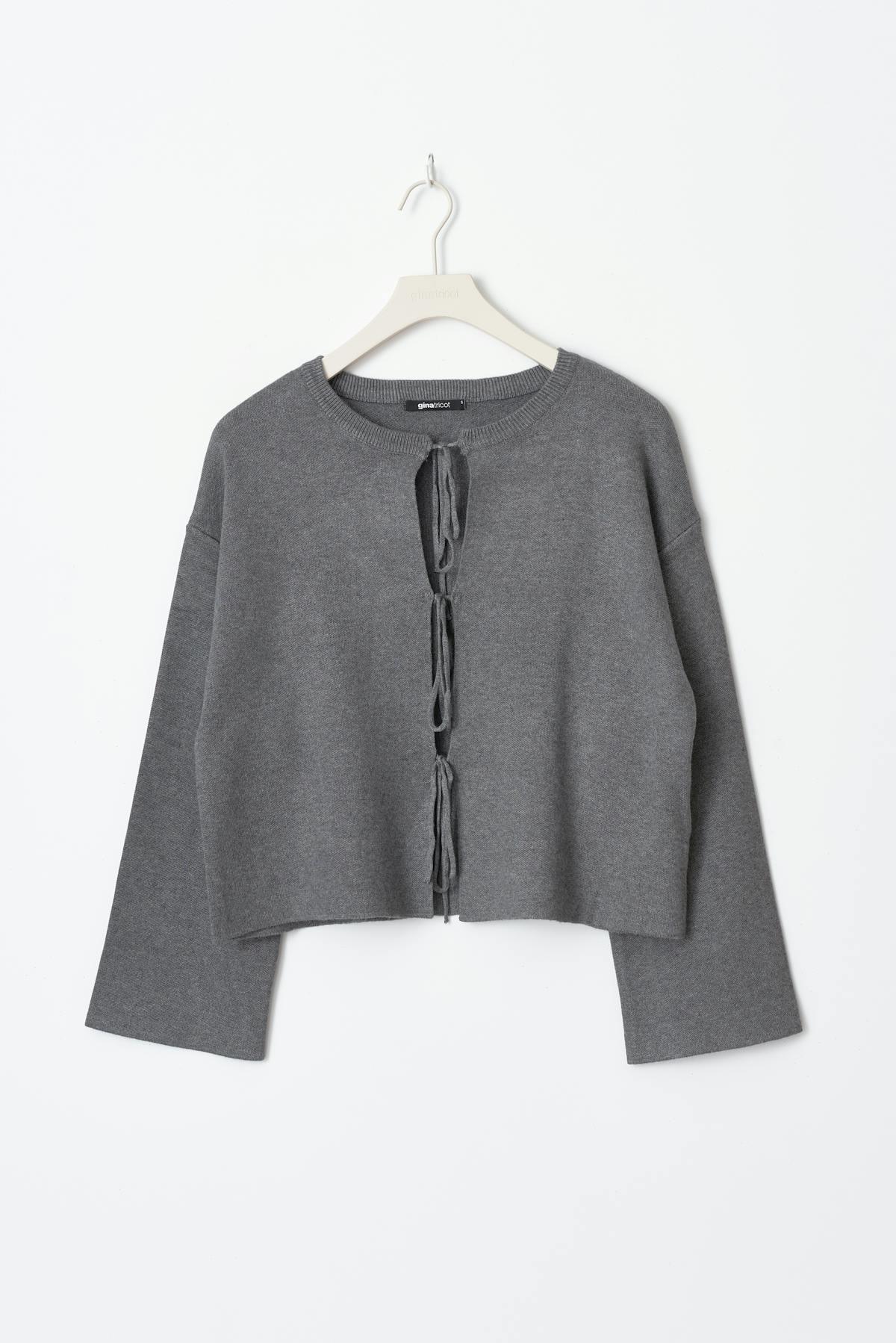 knitted tie cardigan