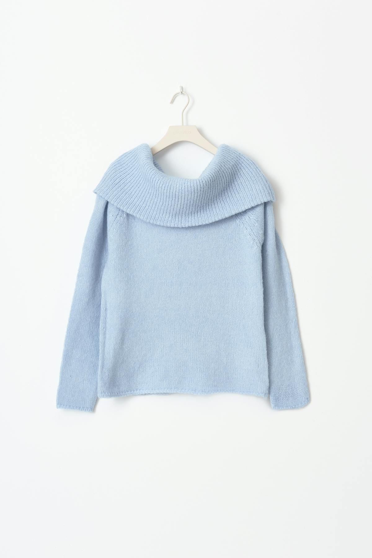 knitted off shoulder sweater
