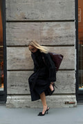 Belted wool blend coat