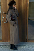 Belted wool blend coat