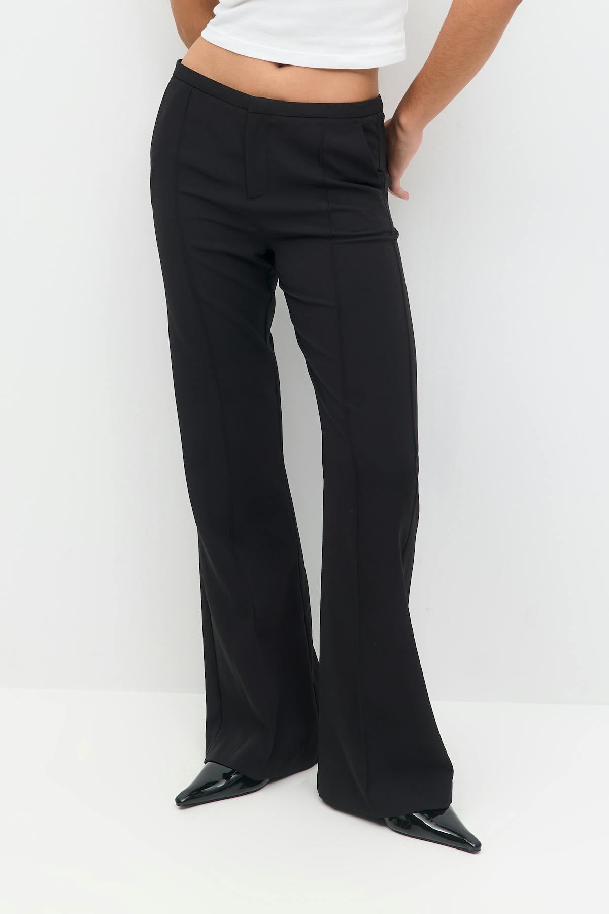 mid waist bootcut trousers