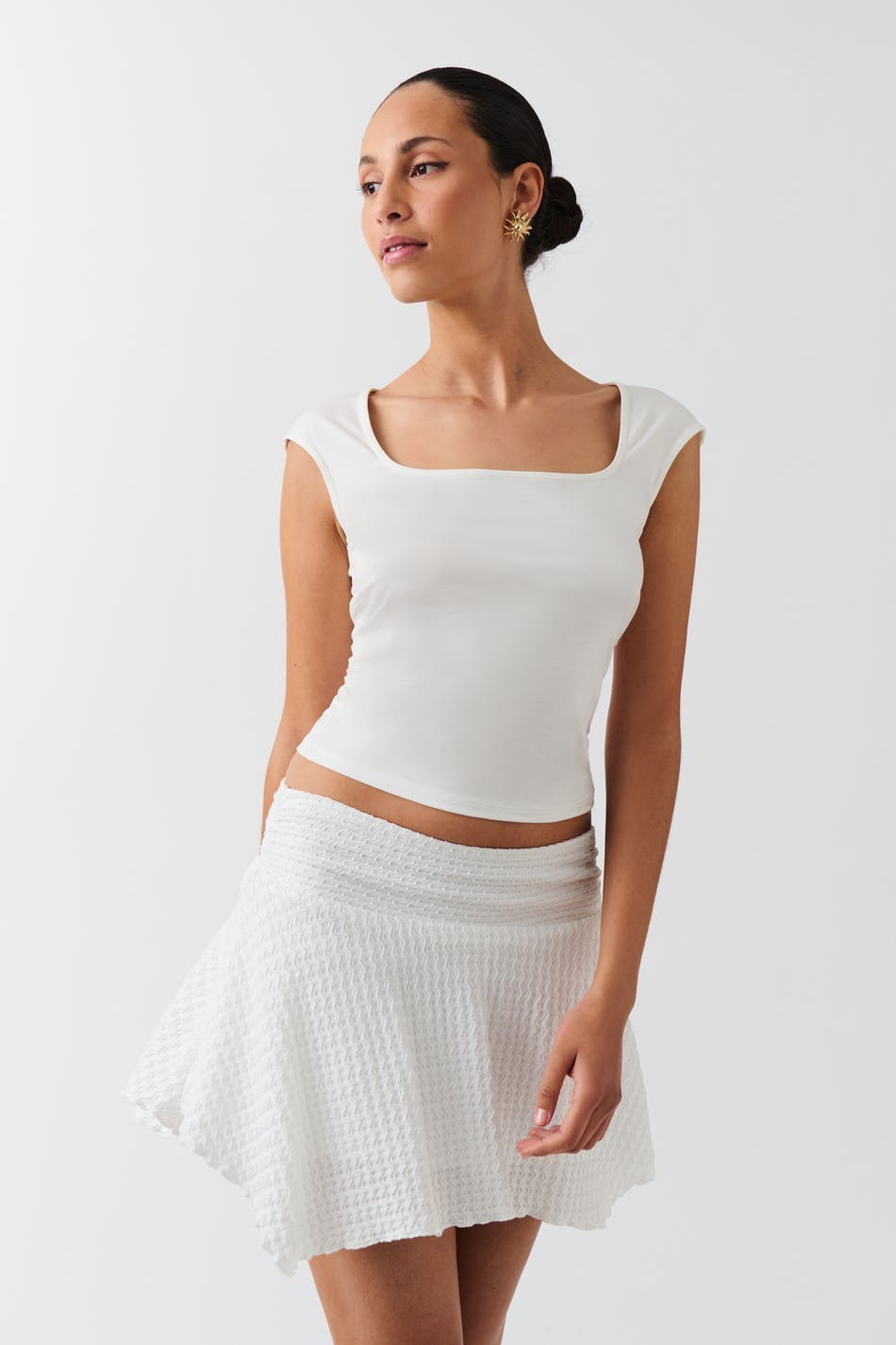 Assymetric mini skirt