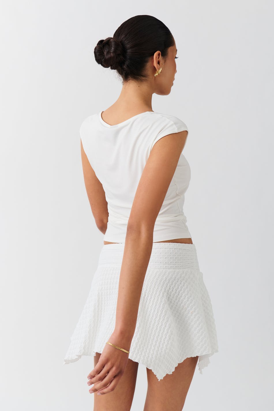 Assymetric mini skirt