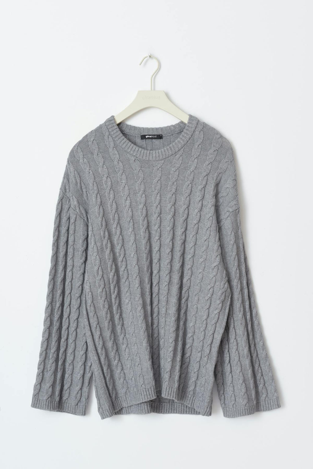 Knitted cable sweater