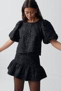 brocade mini skirt