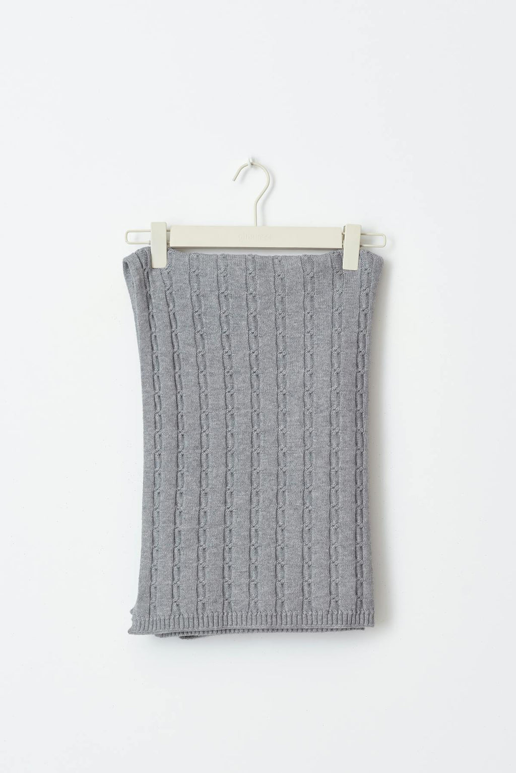 soft knitted cable scarf