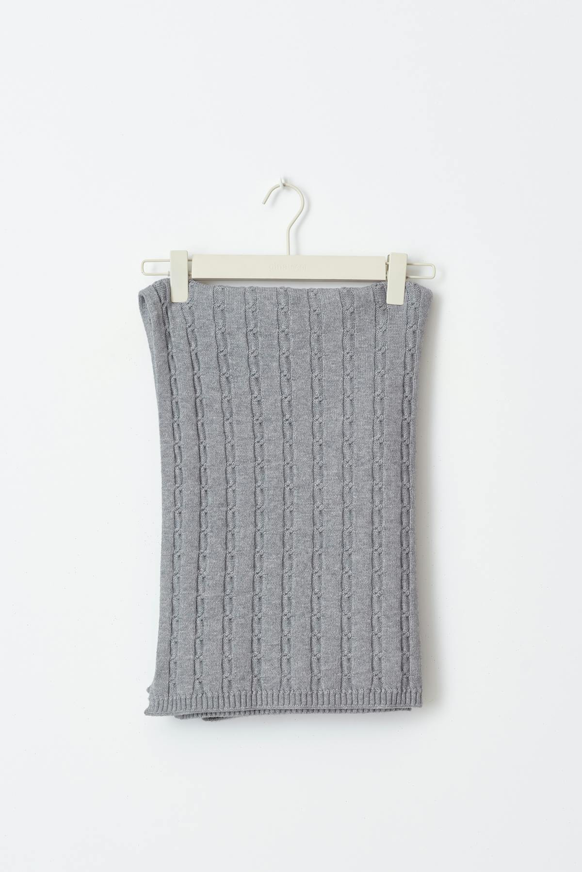 soft knitted cable scarf