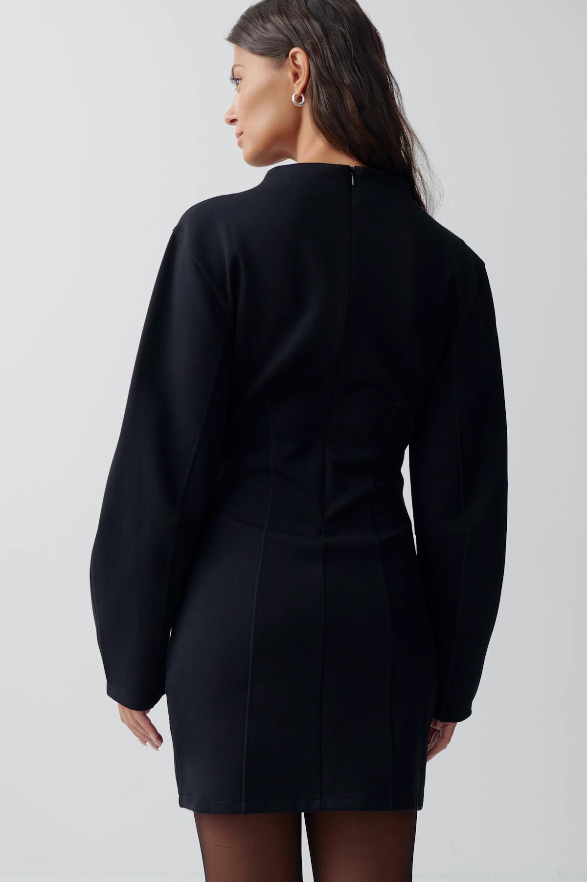 Funnel neck dress