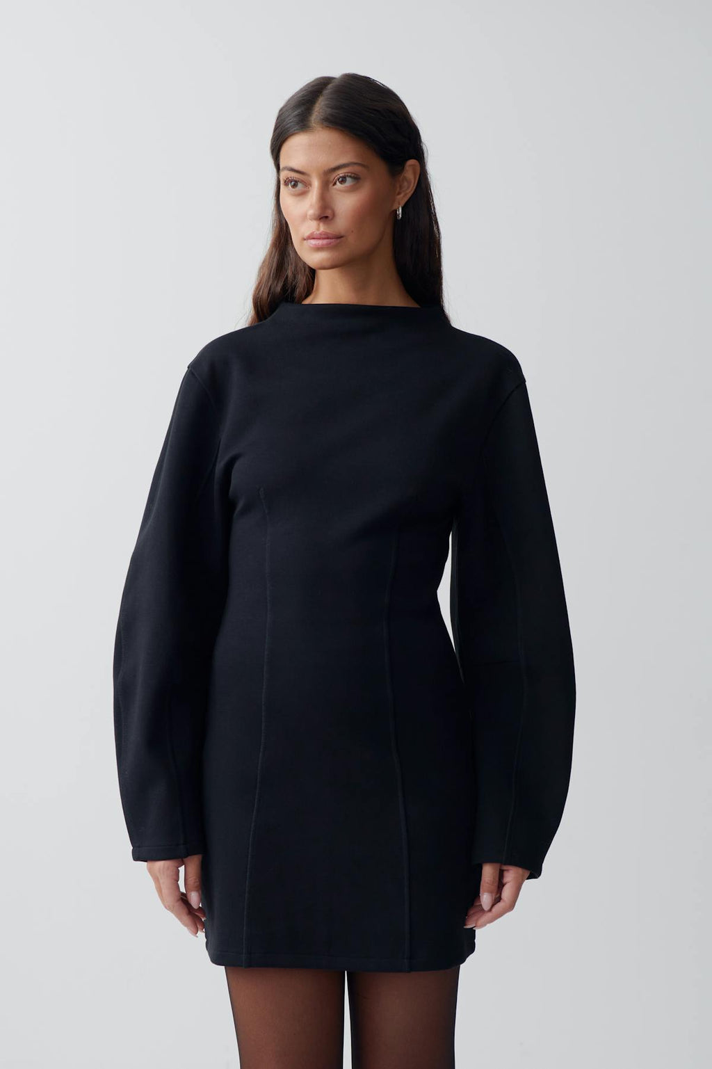 Funnel neck dress