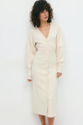knitted button down dress