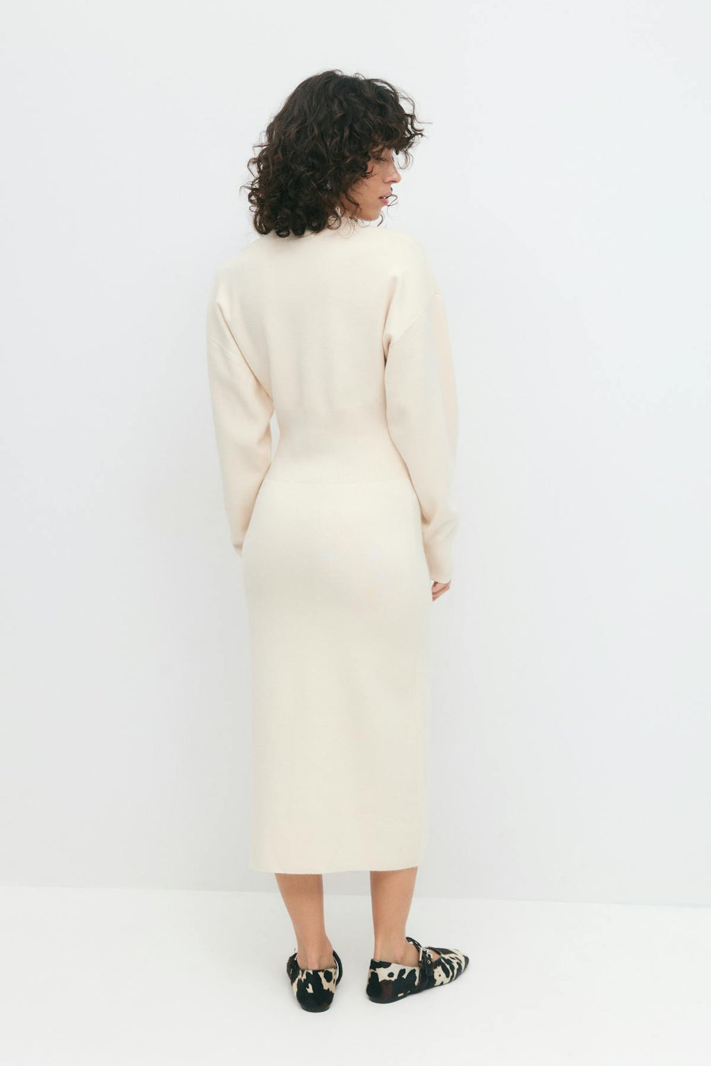 knitted button down dress