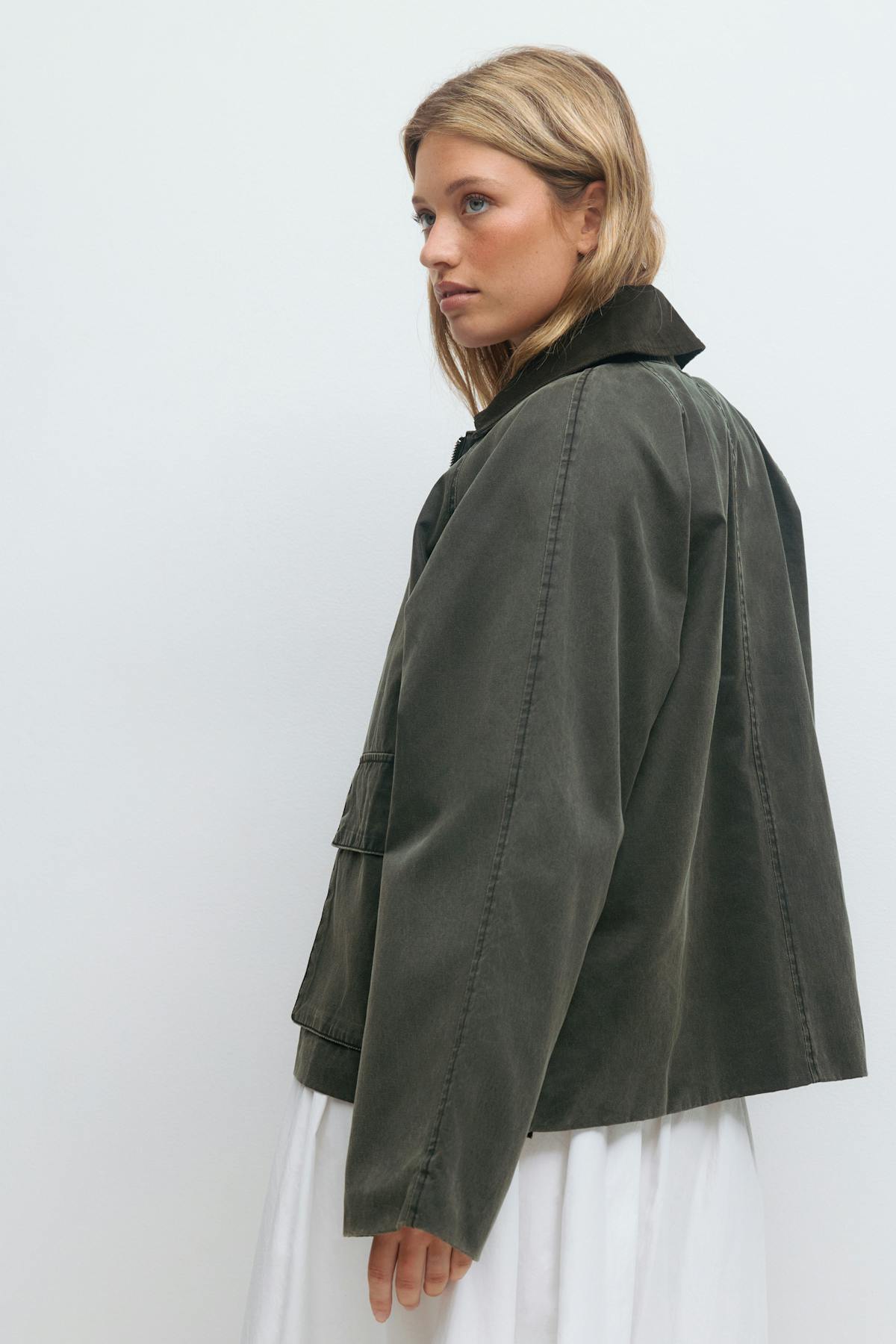 Waxed effect jacket