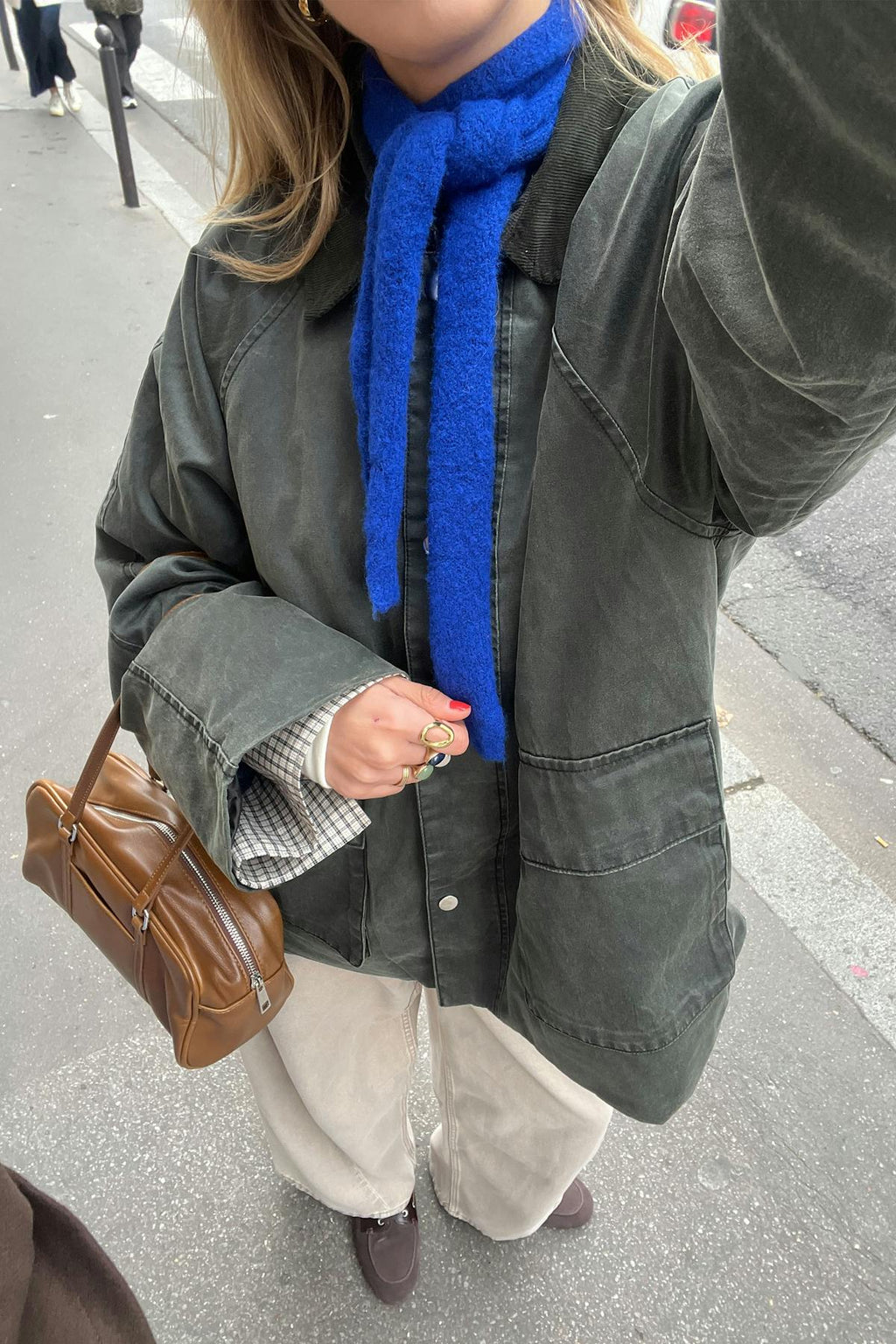 Waxed effect jacket